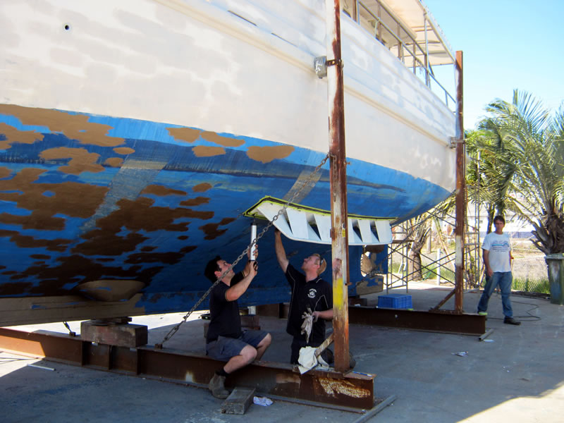 Rolling Chocks Installation - Rolling Chocks fabrication project